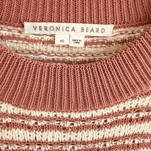Veronica beard bisa striped cotton sweater - Picture 3 of 5